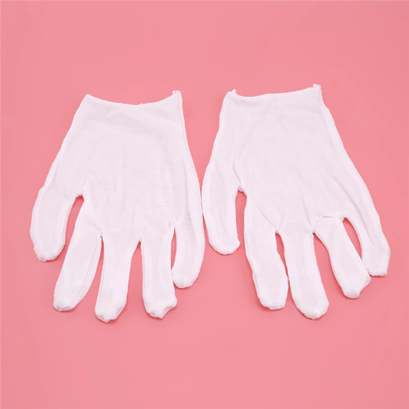 12 Pairs/pack Household Glove White Cotton  Home Dust Gloves Waiters/Drivers/Jewelry/Workers Gloves Sweat Absorption Gloves