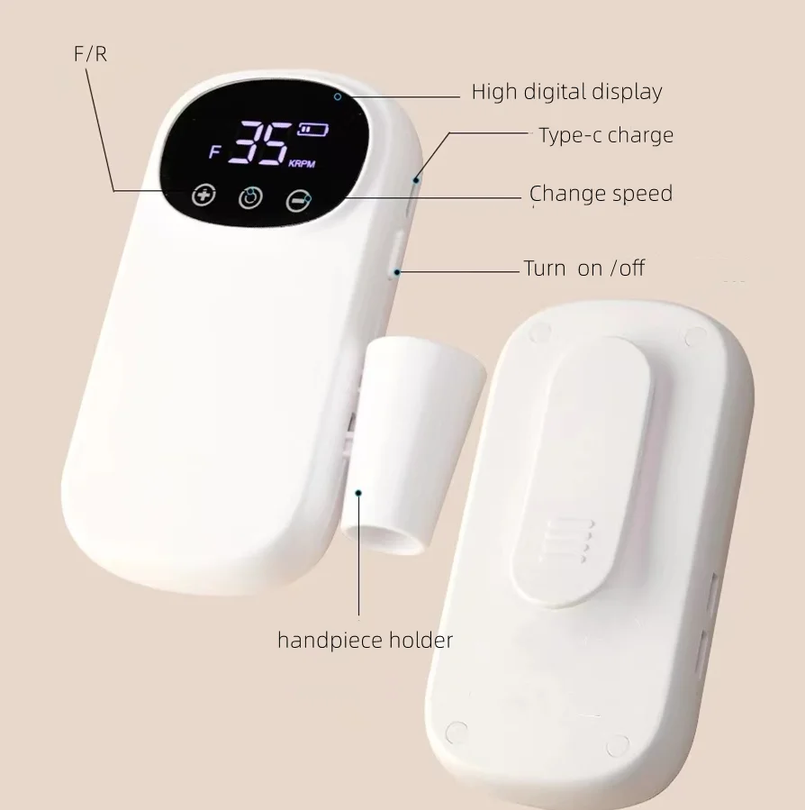 WELLSTRY Custom Logo Cordless Electric Portable Rechargeable Nail Art Manicure Electric Nail File Drill Nails