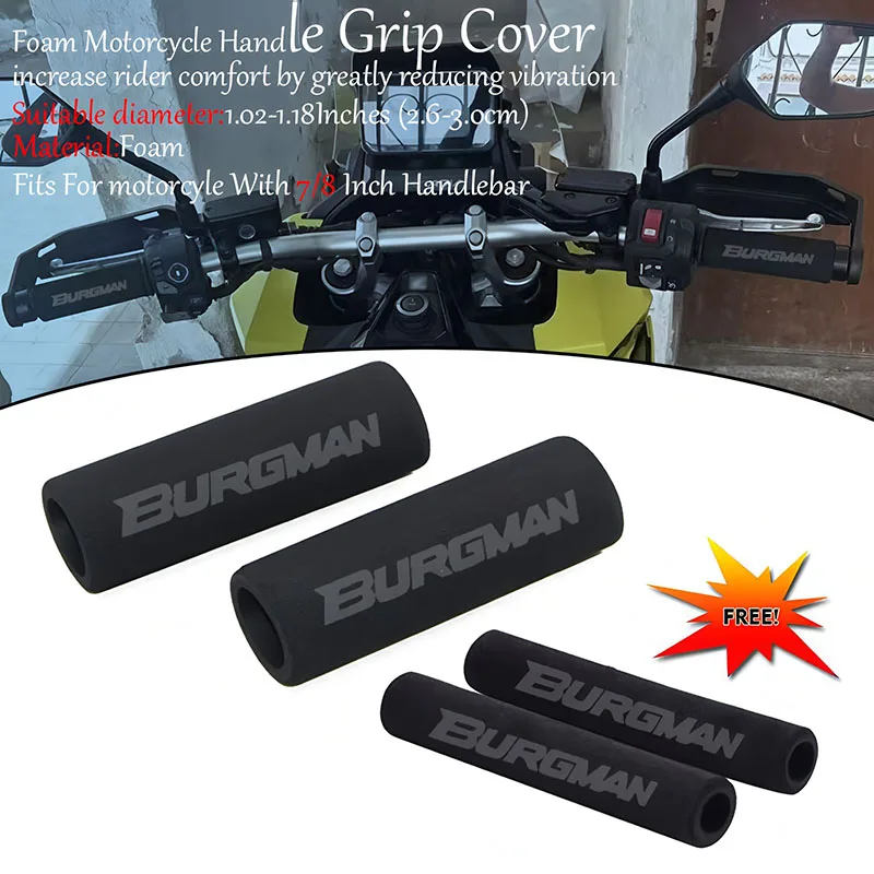 Motorcycle Grips Sponge Handlebar Covers Fit For BURGMAN 650 400 125 200 250 AN650 AN400 AN125 AN200 Accessories Handle Bar Grip