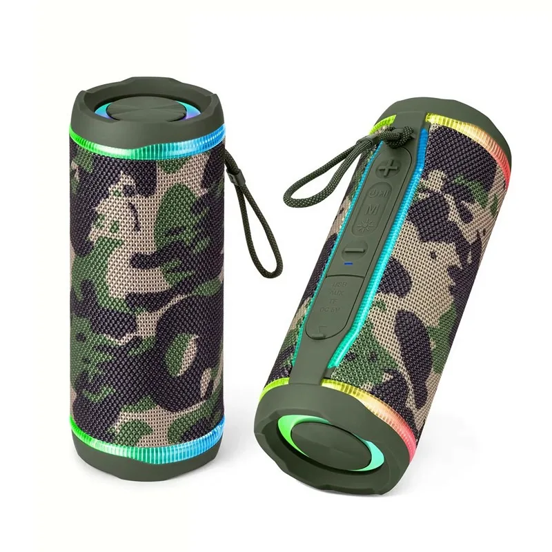 

MFGO-M8 Portable Wireless Fabric BT Active Speaker Stereo with Super Bass Woofer HIFI Music Waterproof Speaker FM Radio TF Cards