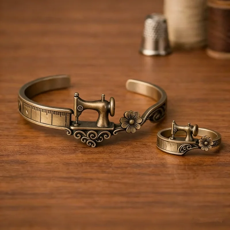 

New Arrival Sewing Machine Charm Bracelet Fashion Handmade Sewing Lover Theme Bracelet Vintage Craft Jewelry Gift for Women