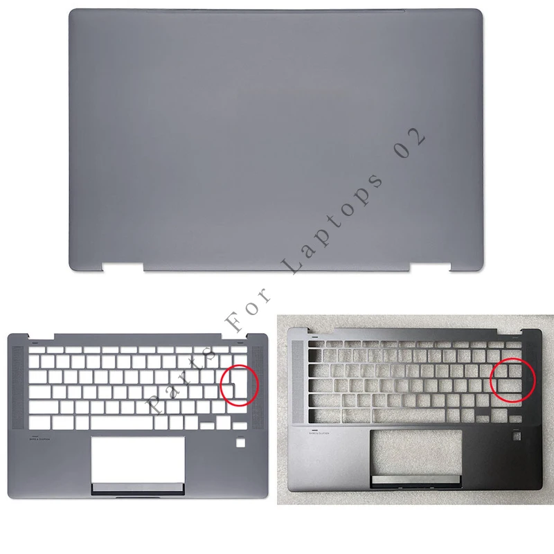 P+For HP Chromebook X360 14C-CC LCD Back Cover Palmrest A/C Shell Grey
