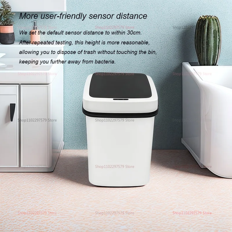 2025 جديد سلة المهملات الذكية Touchless 13L الاستشعار التلقائي المطبخ الحمام مقاوم للماء سلة المهملات لغرفة المعيشة غرفة نوم المرحاض