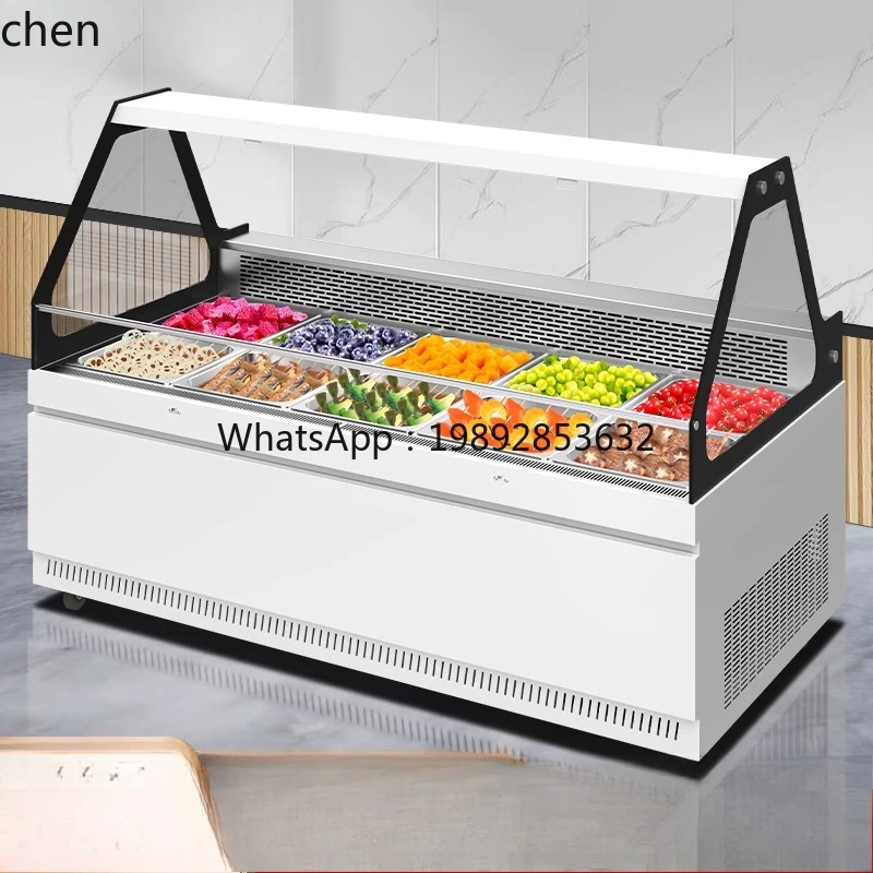 ZS  commercial cold pot string bowl chicken display cabinet cooked food fresh-keeping cabinet fruit refrigerator