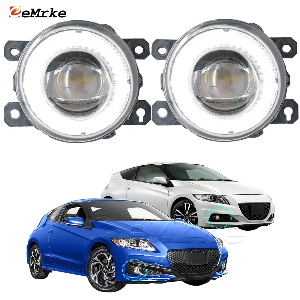 

2 Pieces Car Lens LED Fog Lights Assembly Angel Eye DRL Daytime Runinng Light Lamp for Honda CR-Z 2013 2014 2015 2016 2017