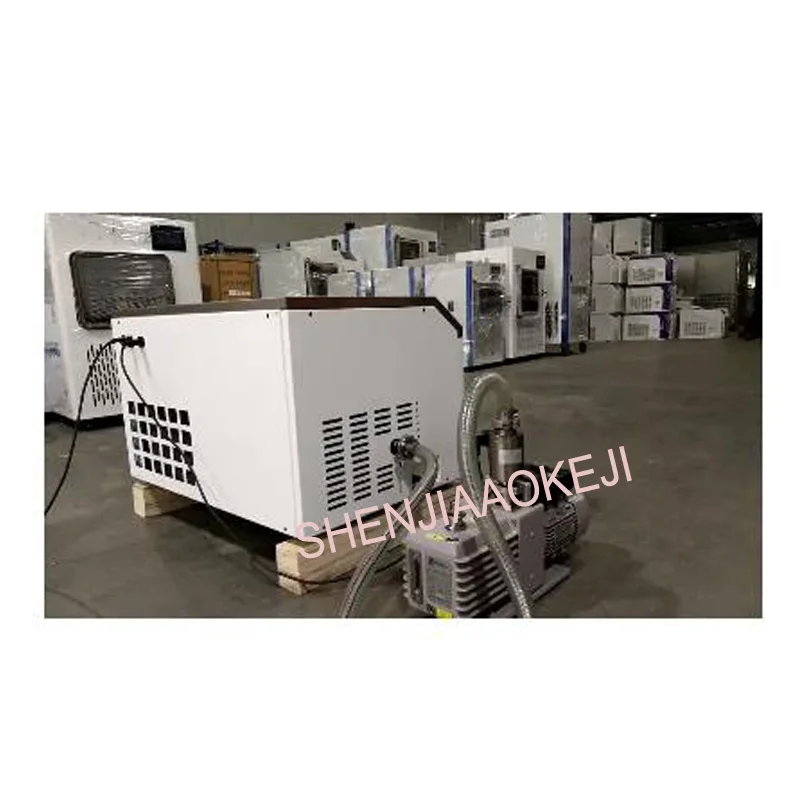 SJIA-5FE bench tipo pilota congelare asciugatrice Vassoio di riscaldamento congelare asciugatrice Attiva polipeptide liofilizzato in polvere asciugatrice 220 V/ 110 V 1100 W