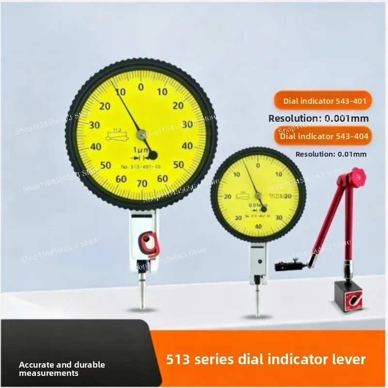 Lever Dial Test Indicator, Model 513-404C 405E 401E, Precision 0.001mm Measuring Gauge