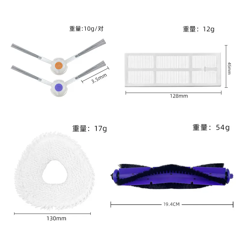 Fit For Narwal Freo/Narwal j3 Robot Vacuum Replacement Spare Part Accessory Kit Main Side Brush Cover Hepa Filter Mop Cloth Wipe