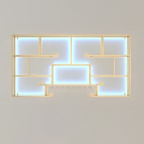 Living Room Whisky Wine Rack Shelf Wall Mounted Bar Metal Drink Wine Cabinets Commercial Unique Home Decoration