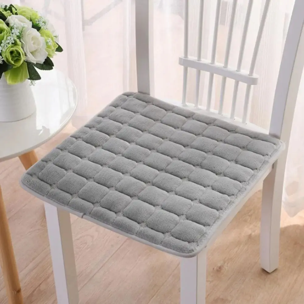 Soft 45x45cm Seat Cushion Flannel Plus Velvet Student Chair Pad Square Warm Waist Cushion Office Home Decor