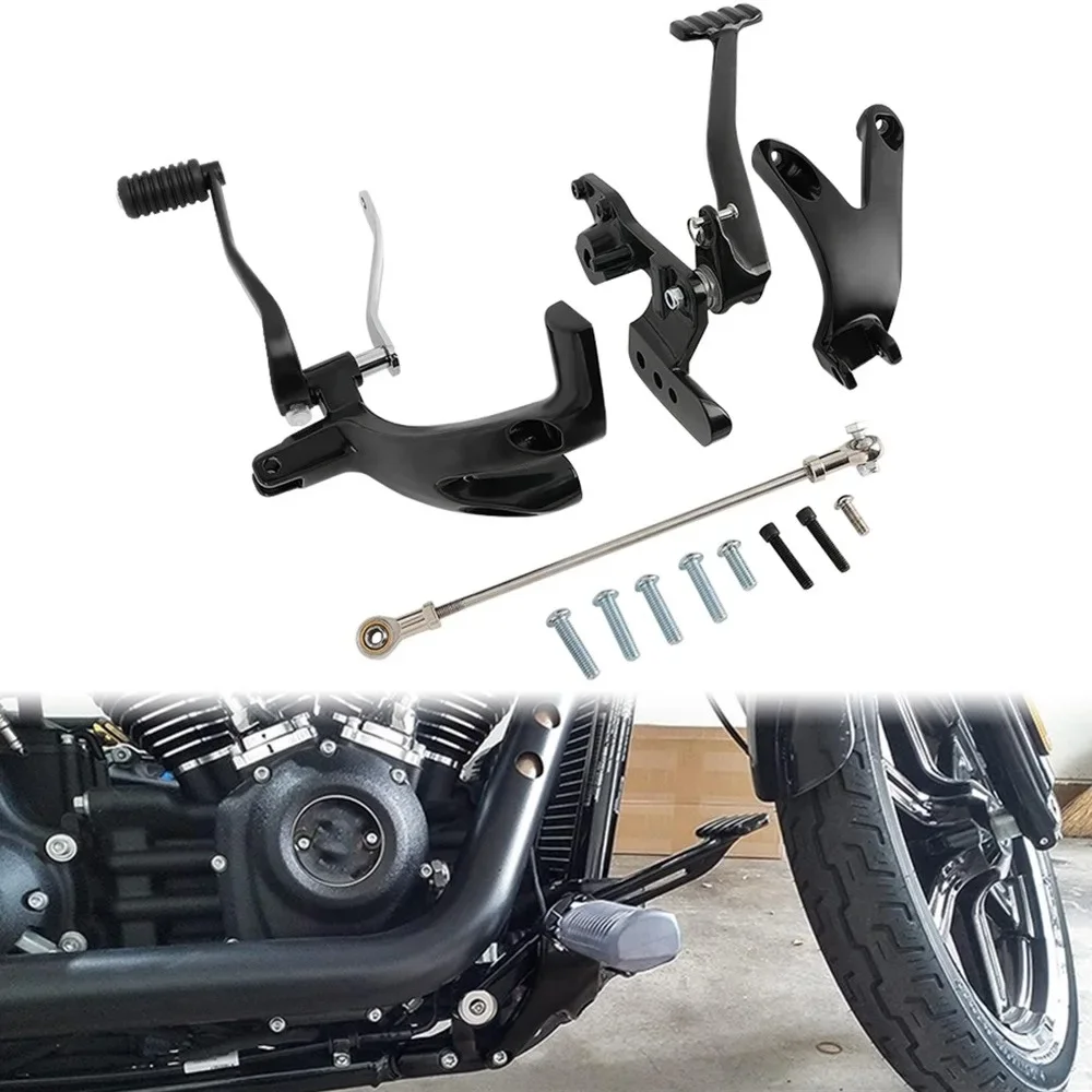 

Motorcycle Front Footpegs Forward Controls Complete Linkages Levers For Harley Softail Street Bob Low Rider FXLR FXBB FXST 18-23