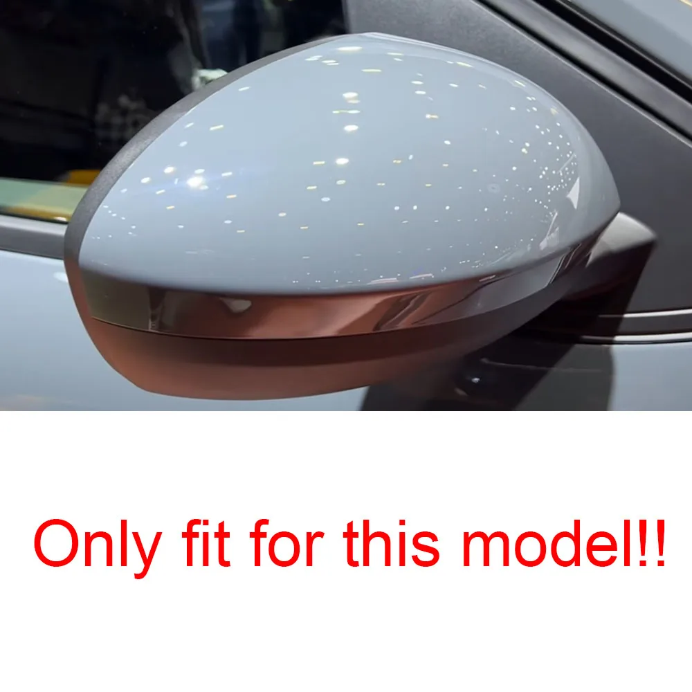 For Dacia Sandero 2021-2024 Car Sticker Rearview Side Mirror Cover Wing Cap Exterior Door Rear View Case Trim Carbon Fiber Look