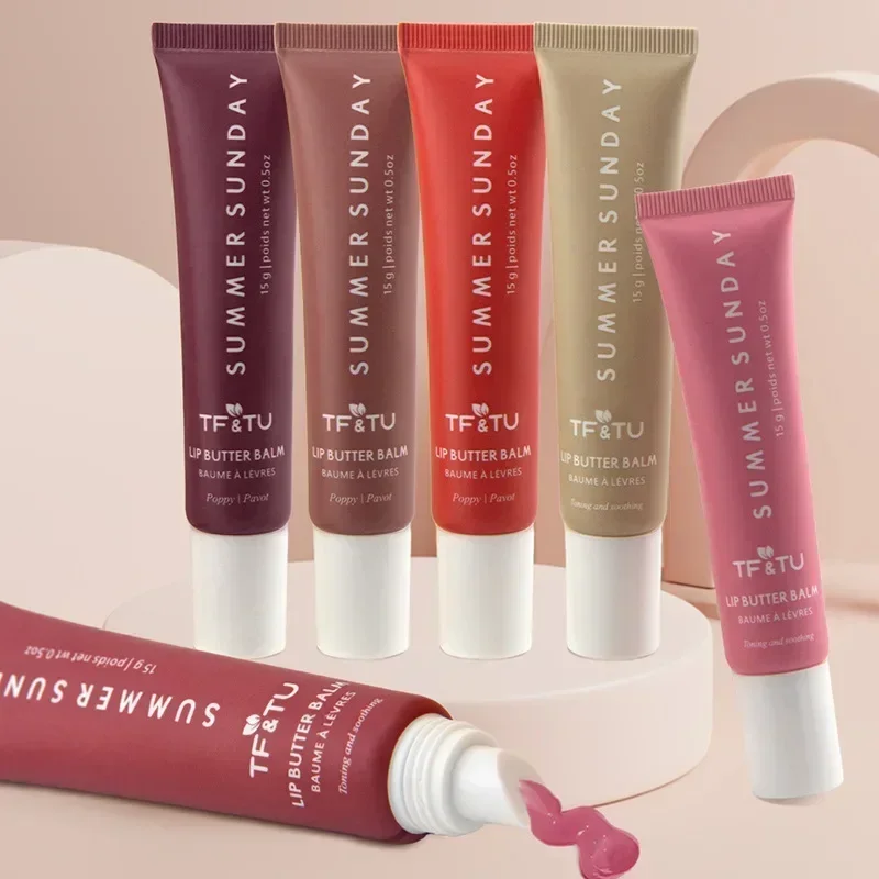 Summer Sunday Lip Balm Moisturizing Mirrors Lip Gloss Lip Vanilla Cake Smell Lipsticks Transparent Oil Make Up Pink Sugar Coffee