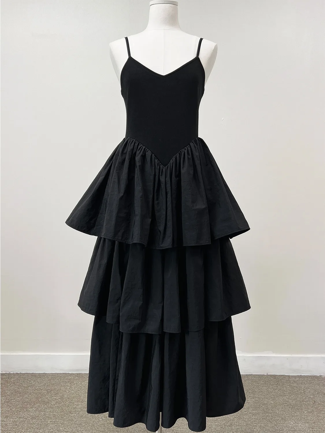 Summer Vintage Holiday Style Slimming Splice Cake Dress Women\'s Sleeveless Dresses Commute Style Regular Fit Casual Wear