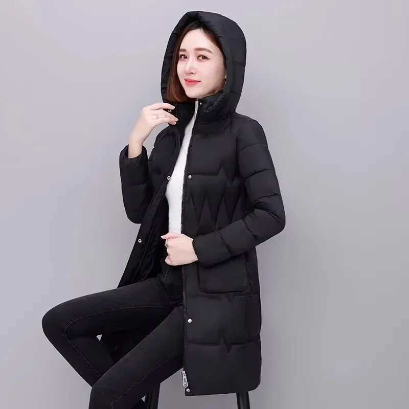 New Mom Winter Clothes Down Cotton Coat Winter Thickened 2025 Warm Coat Medium Long Cotton Coat Cotton Coat New Chinese Style