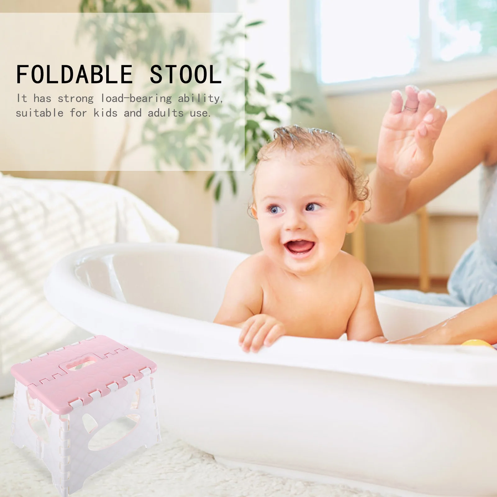 

1Pcs Foldable Stool Plastic Lightweight Strong Load Bearing Portable for Outdoor Activities Garden Beach Travel Folding Stool