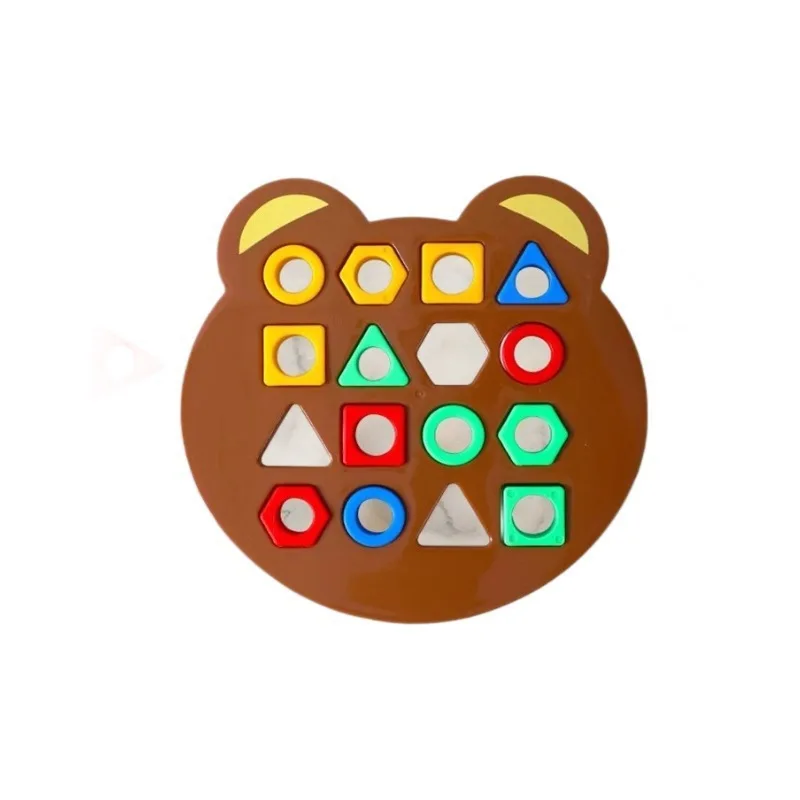 1 pièces Puzzles jouets forme couleur correspondant jeux de société casse-tête Puzzle jeu de logique géométrique cognitif correspondant Puzzles