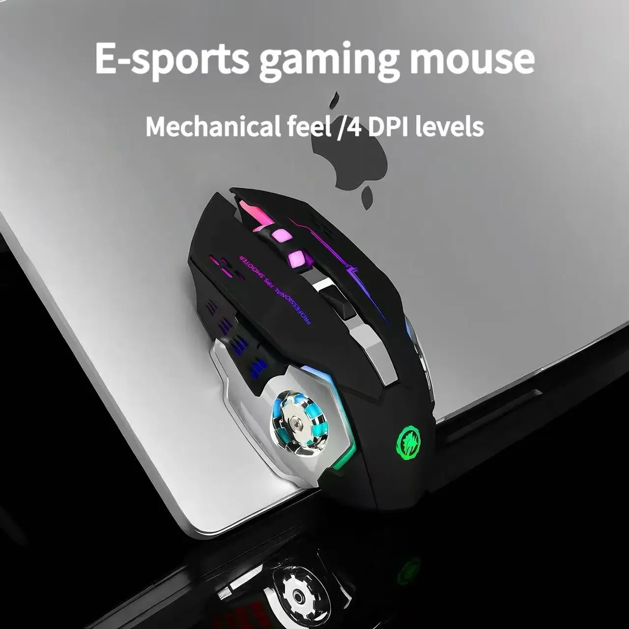 Portable Rechargeable Bluetooth Wireless Mouse Silent Luminous Gaming Mouse Ergonomic Office Game Mice For PC Notebook Computer image 2