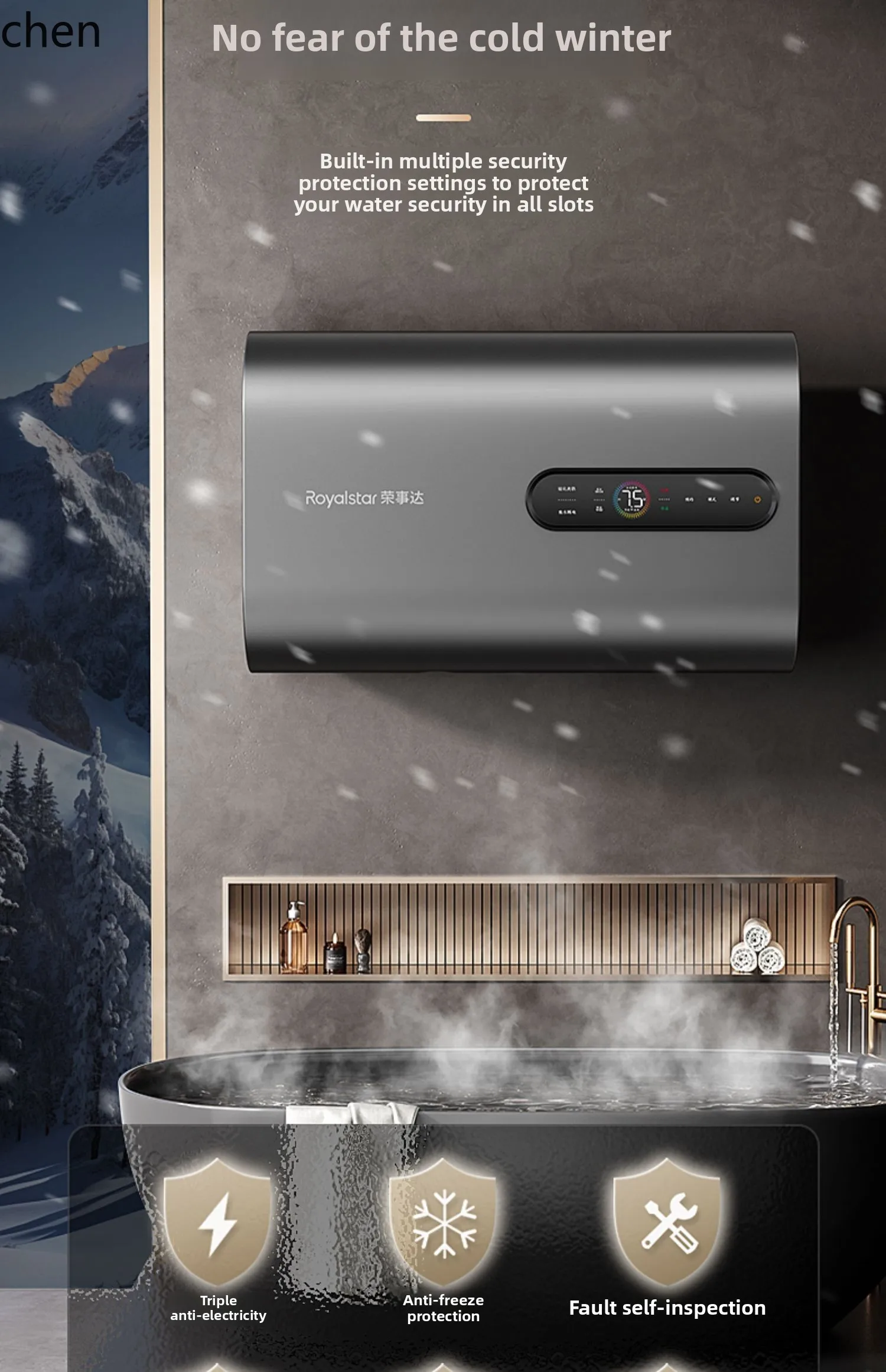 ZMLiscaldatore d'acqua di grande capacità di prima classe, efficienza energetica, riscaldamento rapido domestico, stoccaggio dell'acqua, riscaldamento rapido, secchio piatto