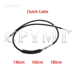 Black 140cm 160cm 180cm Motorcycle Clutch Line Cable fit For Harley Sportster Iron XL 883 XL1200 Dyna Softail Fat Boy Road King