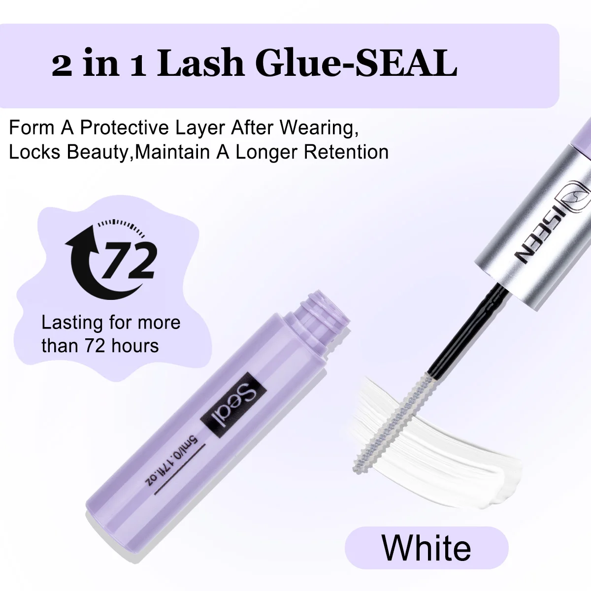 Lash Bond and Seal 2 in 1 Lash Glue Waterproof Strong Hold for DIY Individual Lash Extensions Beginner-Friendly
