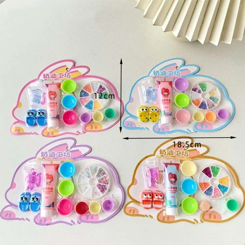 Diy Material Breakfast Dessert Making Handmade Small Parts Simulation Cream Set Cartoon Creative Cake Model Making Toy Kids Gift