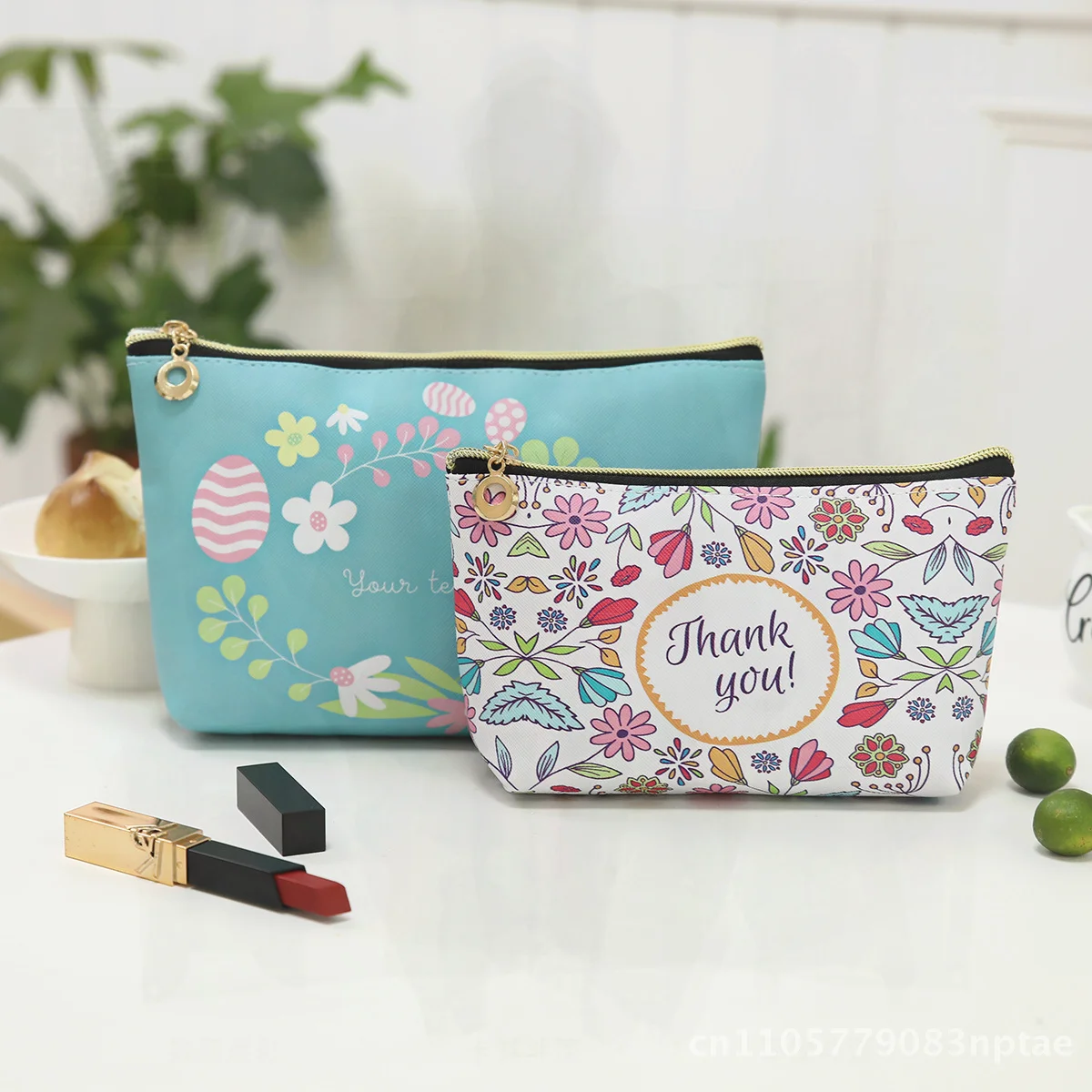 Waterproof PU Cosmetic Bag for Women Internet Celebrity Printed Multifunctional Travel Wash Bag Portable Cosmetic Storage with
