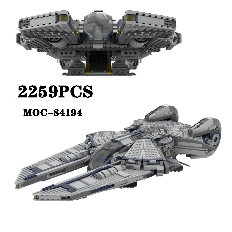 Nave espacial de MOC-84194 para niños y adultos, modelo de bloques de empalme, decoración de 2259 piezas, rompecabezas educativo, juguete de cumpleaños y Navidad