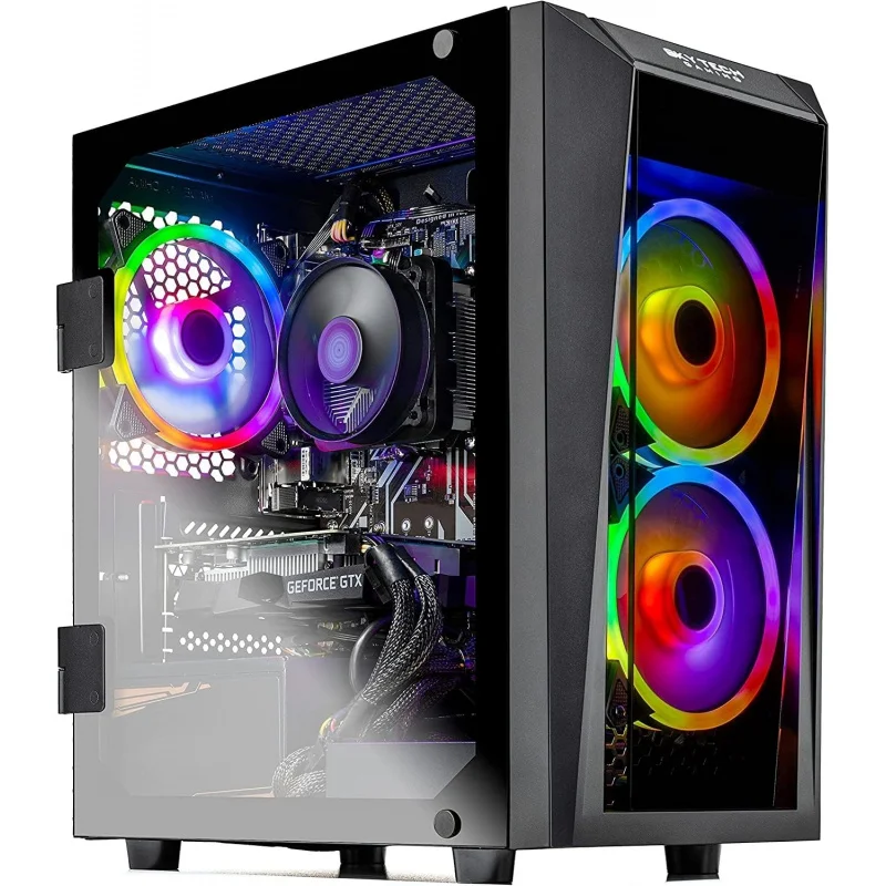 Game II Gaming PC Desktop – Core i3 10100F 3.6 GHz, GTX 1650, 500GB SSD, 16G DDR4 3200, 600W Gold PSU, AC Wi-Fi, Windows 10 Hom