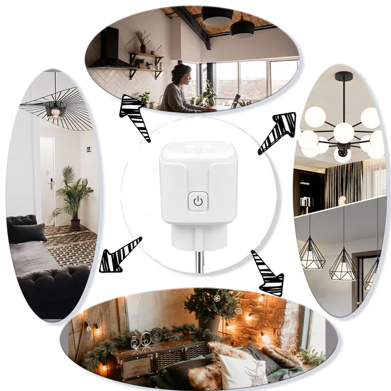 433MHz Rf Wireless Remote Control Switch European Sockets 110V 220V 16A Single Plug and Transmitter for Home Appliance LED