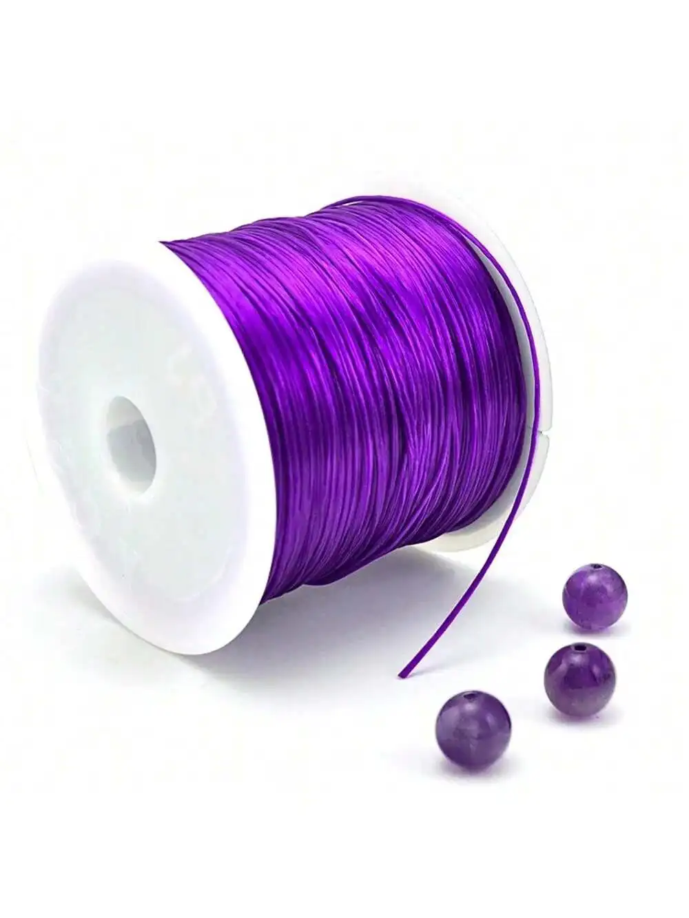 10M/Rolle Starke Elastische Kristall-Perlenschnur 1mm für Armbänder Dehnbarer Faden Halsketten-DIY Schmuckherstellung Kordeln – Detail 8