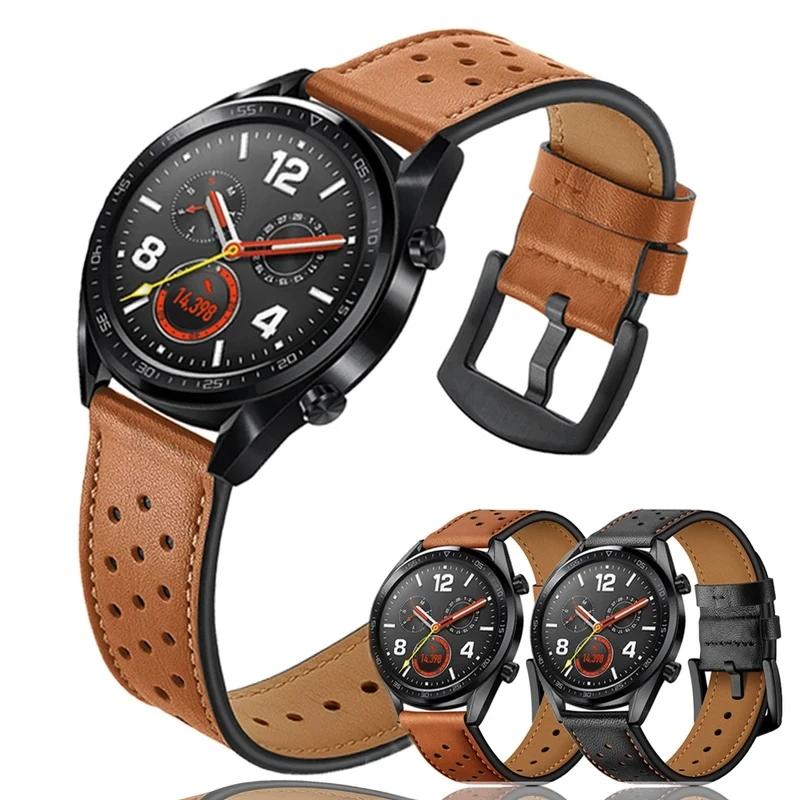 

Ремешок 22 мм для Samsung Galaxy Watch 3 46 мм correa Gear S3 amazfit Pace/gtr 47 мм, браслет из натуральной кожи, ремешок для часов Huawei GT 2