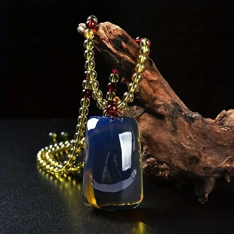 

Vintage Amber Pendant Necklace - Fashion Men's and Women's Casual Wear