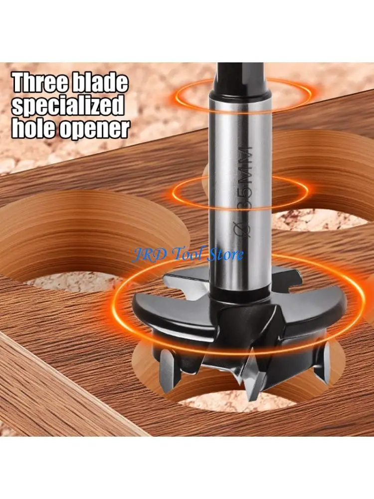 A2UD Precisions 35mm Hinge Mortising Drill Bit Triple Fluted Cutter Woodworking Hinge Cutter Tool For Door Installation