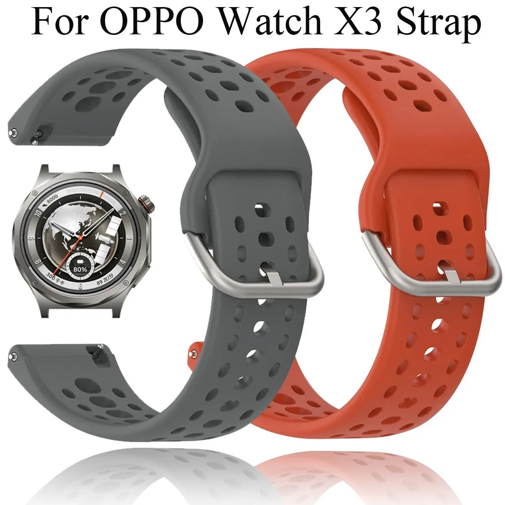 22mm Silikonarmband für OPPO Watch X3 Austauschbares Armband für Huawei Watch 5 GT6 46mm Amazfit Active Max/Balance 2-1