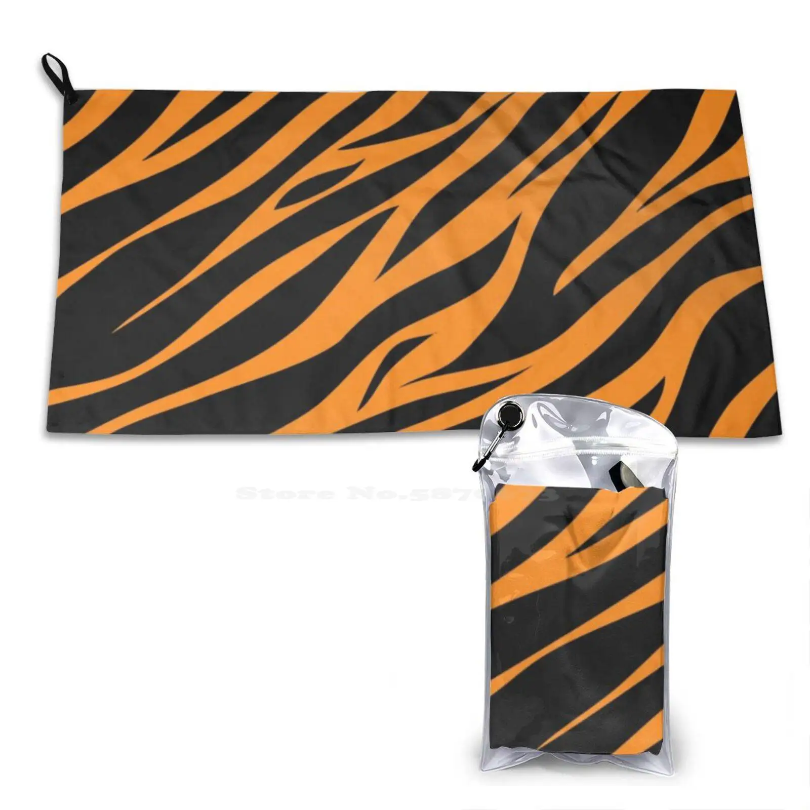 Tiger Skin Pattern 3D Print Pattern Soft Towel Snow Leopard Mills Face Lion Tiger Skin Pattern Stain