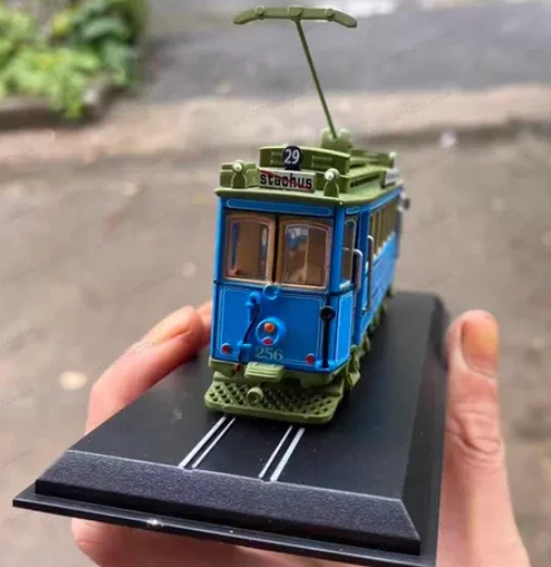 1:87 European Classic Tram Model, Simulated Static Collectible Ornament