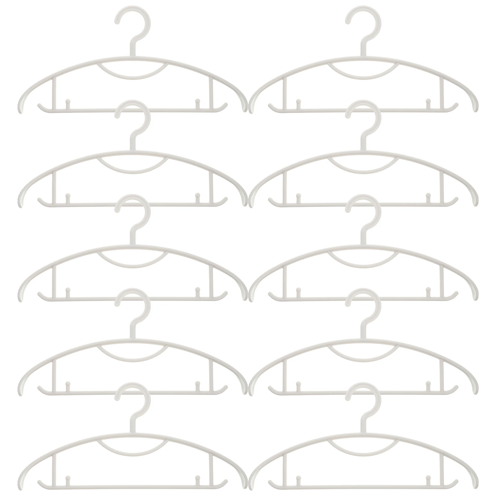 

10 Pcs Non-slip Hanger Simple Clothes Foldable Hangers Plastic Heavy Duty Coat Clothing Hanging Rack