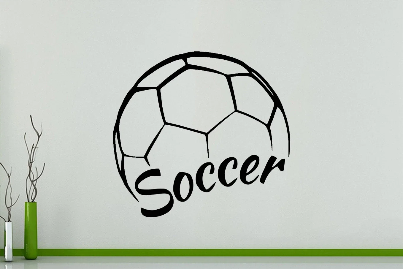 

Soccer Ball Logo - Football Bedroom Living Room Decal Wall Art Sticker Decor removable self-adhesive