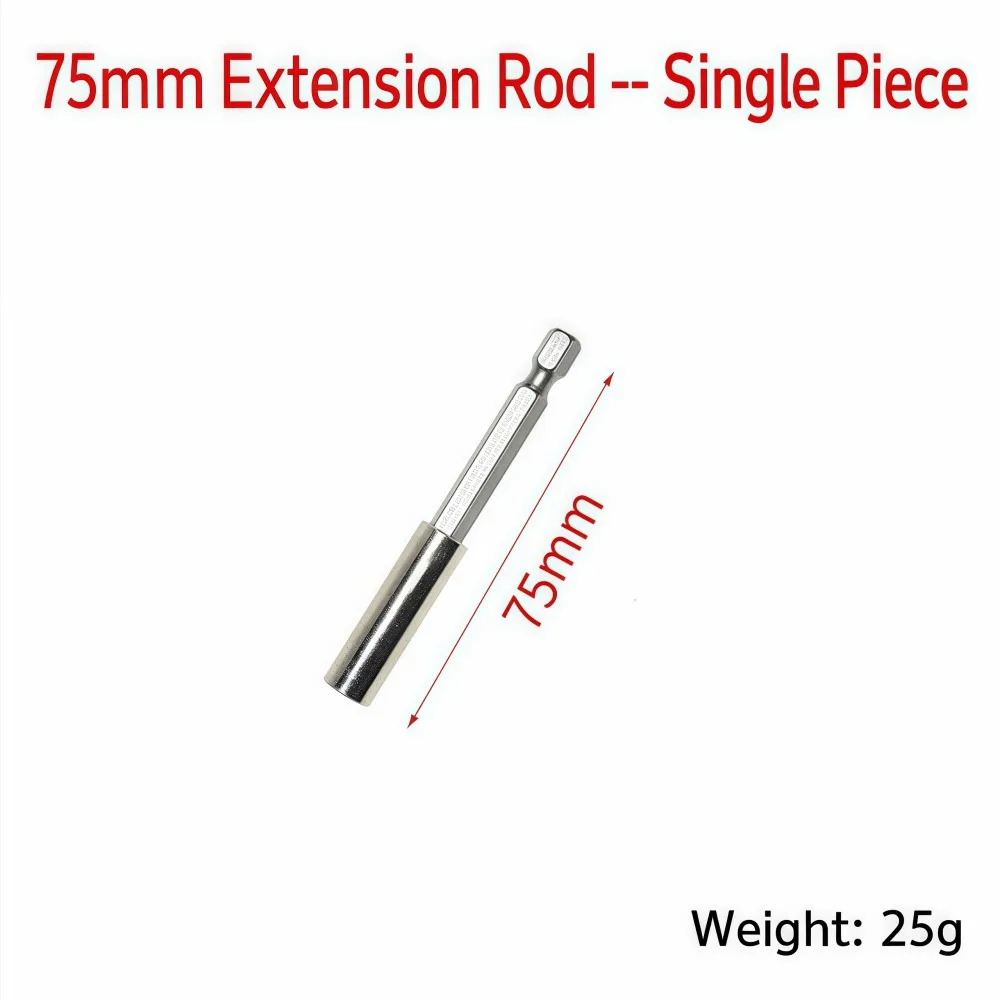 60/75/100/150mm Hexagonal Extension Rod Quick Change Magnetic Electric Drill Connecting Rod Multifunctional High Precision