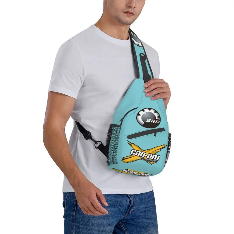 Mochila personalizada para hombre, bolsa de hombro y pecho, a la moda, BRP, para motocicleta, ciclismo, Camping, mochila de día