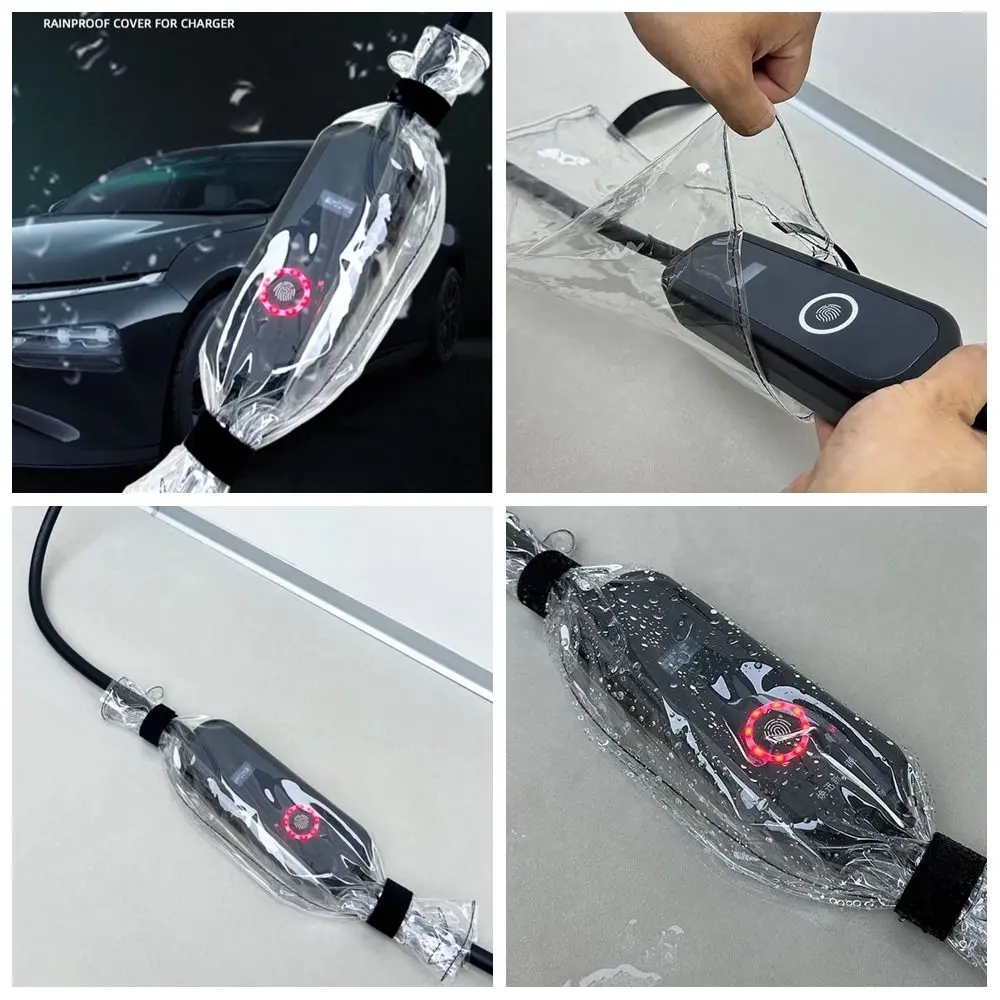 Waterproof Charger Rain Cover Electric Car Accessaries Control Box Waterproof Bag Plug Row Dustproof Plug Protector Plug Board