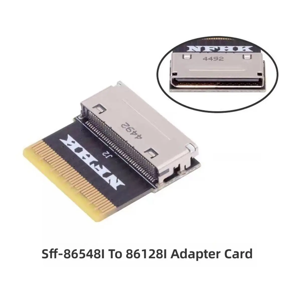 SFF-8612 8X Female to SFF-8654 Male 8x Data PCIe PCI-Express Adapter Slimline PCBA for SSD EGPU Oculink SFF-8654 8X
