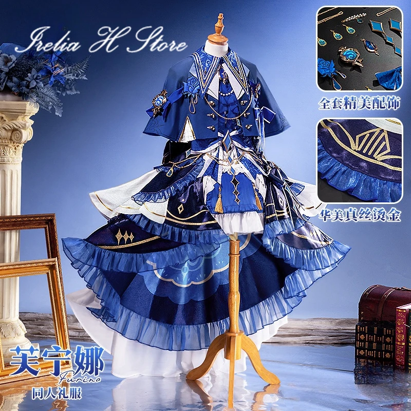 Irelia H Genshin Impact Cosplay Furina Cosplay Costume Anime Furina Dress Halloween Costumes Focalors Party Dress