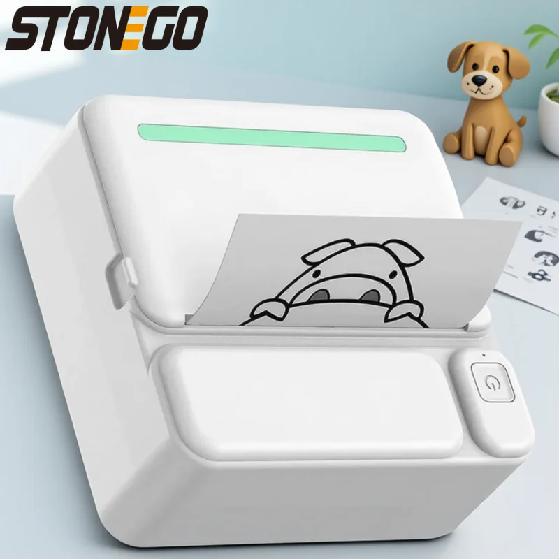 

Bluetooth Thermal Printer Mini Sticker Printer Portable Inkless Notes Photos Diary Printer 5 Rolls