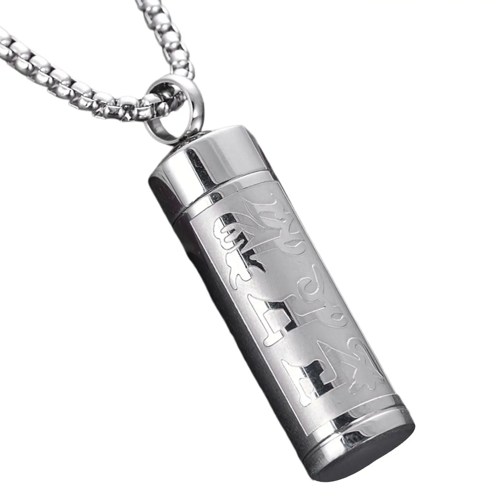 Hanging Urn Pendant Men Women Cylinder Ash Holder Locket Stylish for Funeral