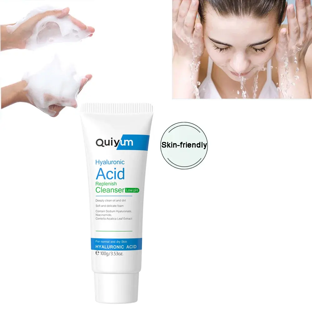 

Hyaluronic Acid Niacinamide Gentle Replenish Cleanser Moisturizing Oil Control Unclog Pores Facial Cleanser Skin Care Products