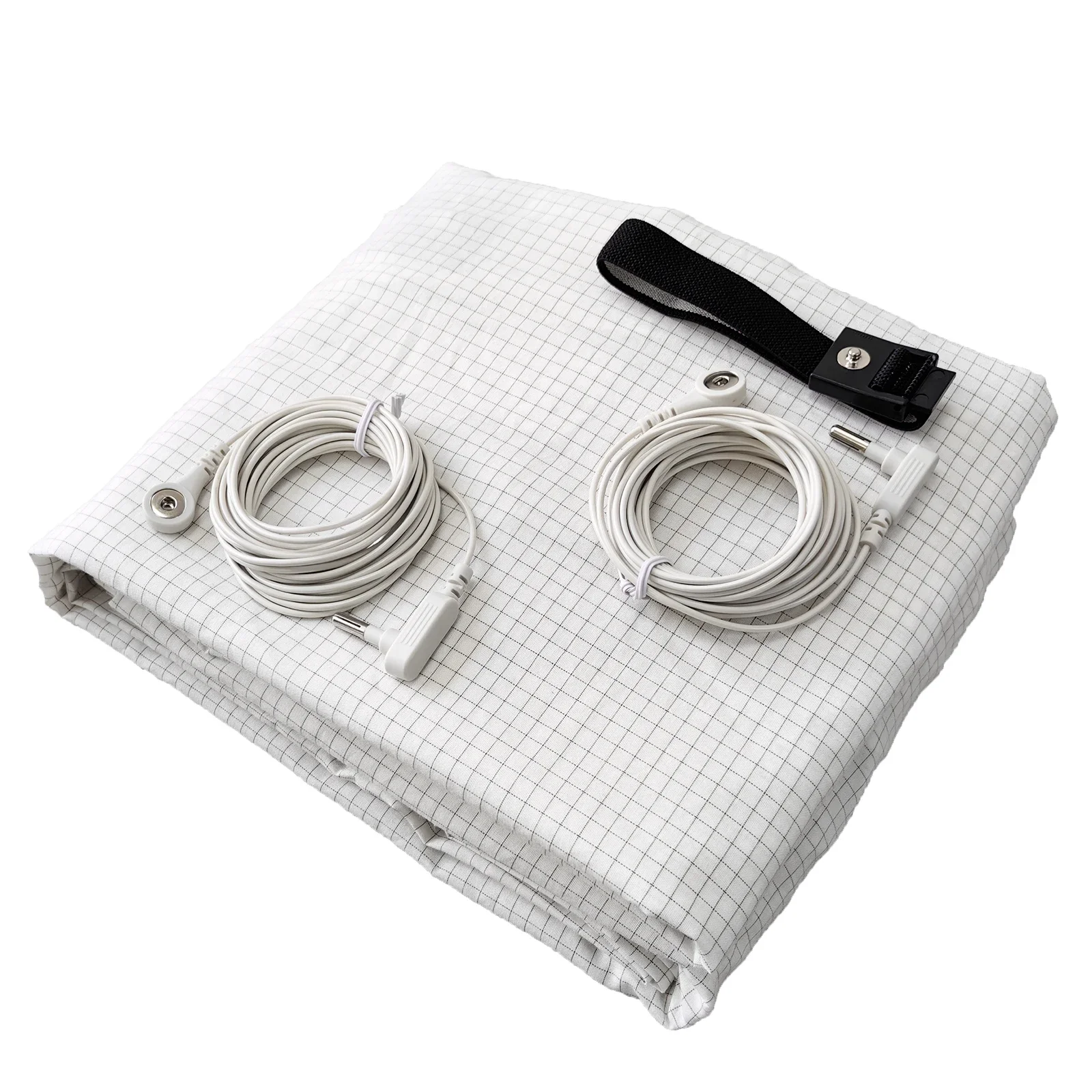 10% Silver Fiber Earthing Fitted Bed Sheets Conductive Grounded Bedsheet Anti-ESD Relieve Pressure Improve Health