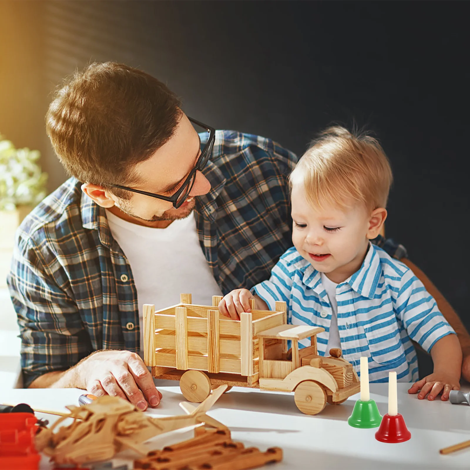 

8Pcs 8-Tone Children Percussion Instrument Colorful Musical Hand Bell for Kids Early Education Development Sensory Learning