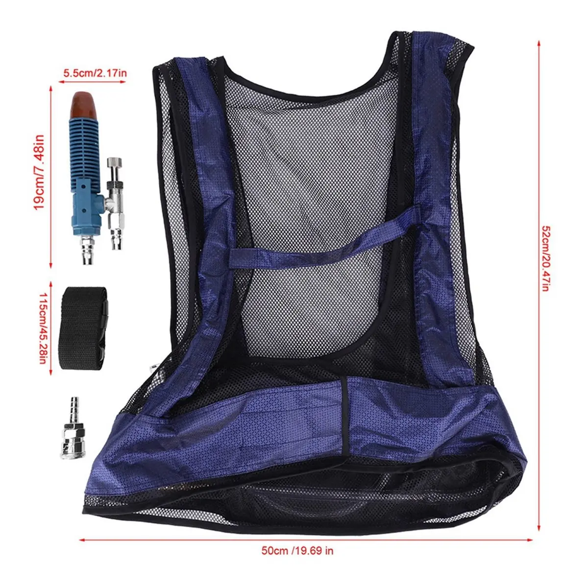 [new trend] Cooling Vest Welding Steel Air Compressed Cooling Vest Freely Adjustable Eddy Tube Air Conditioner Waistcoat